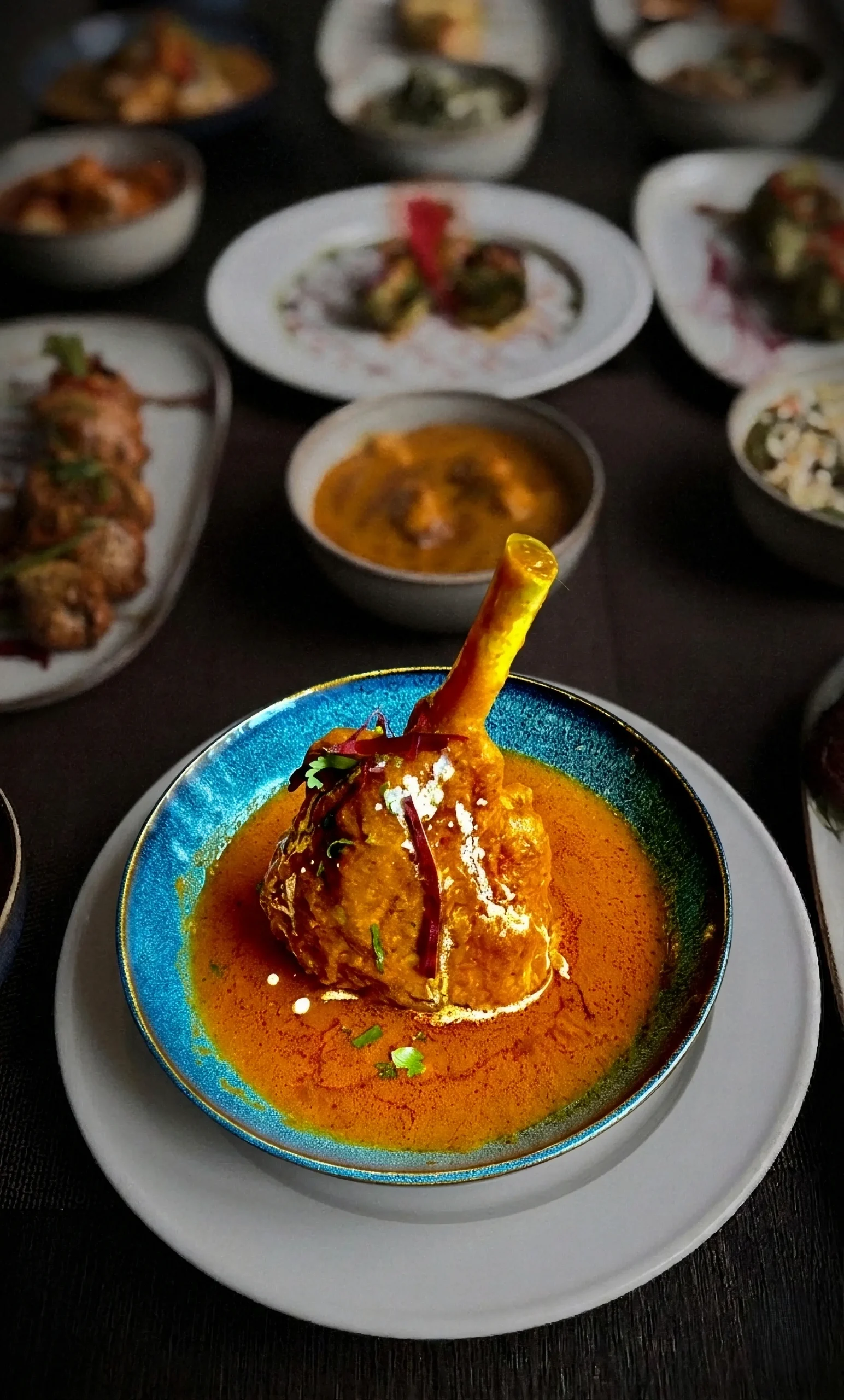 Curried lamb shank